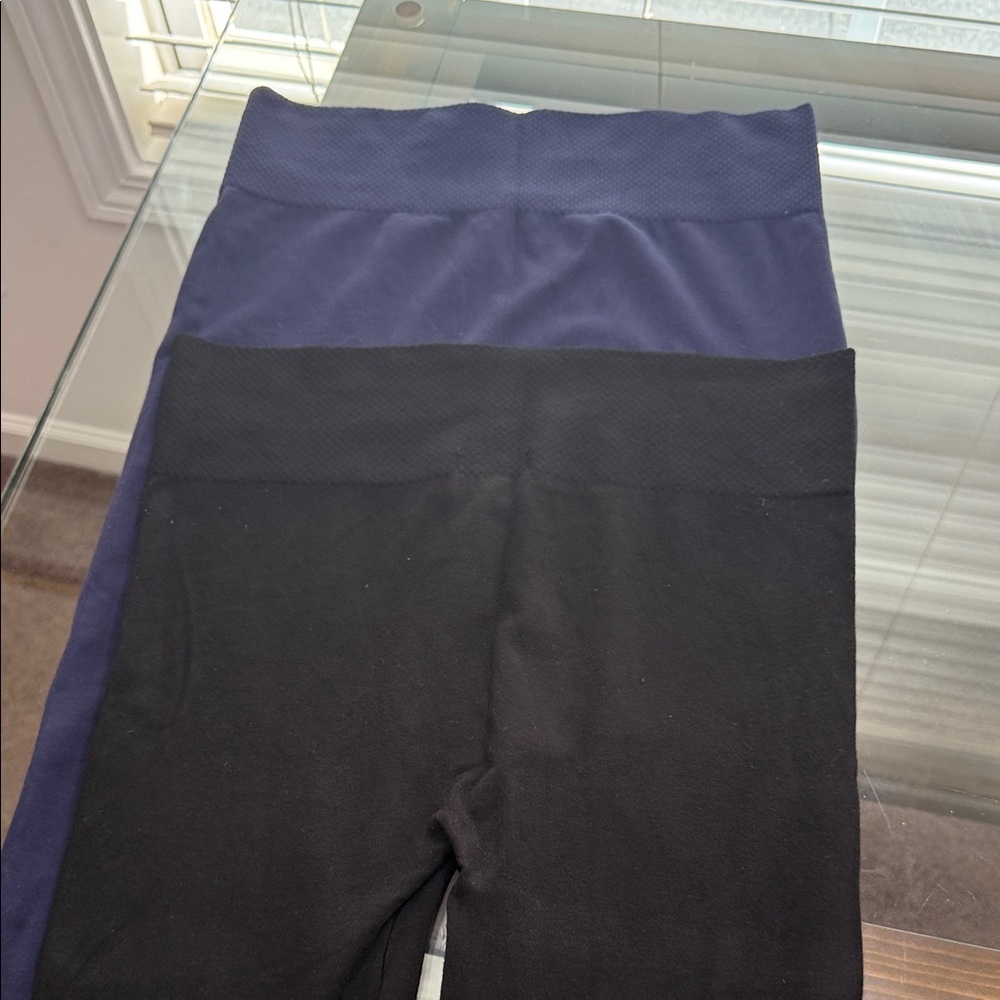 Women's Black and Blue Jeggings